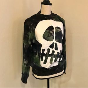 tie dye skull hoodie